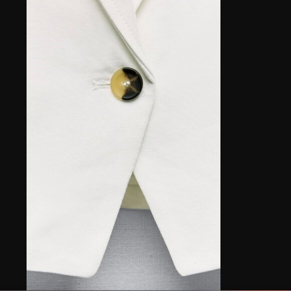 NWT ZARA BASIC CROP BLAZER ECRU - Picture 8 of 8